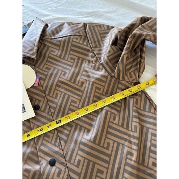 NWT V Force Collection By New Designer Space MEN'S URBANE COAT GEOMETRIC PRINT S - Picture 5 of 15